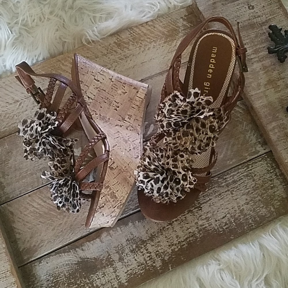 Madden Girl Leopard Print Wedges